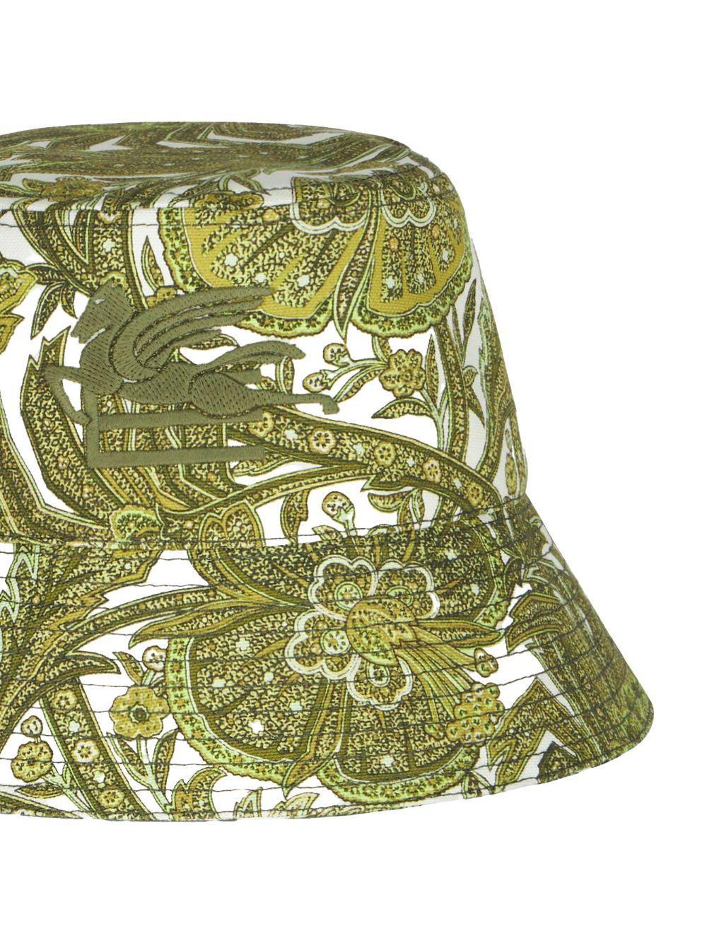 ETRO Cappello Logo-embroidered Bucket Hat In Green Product Image