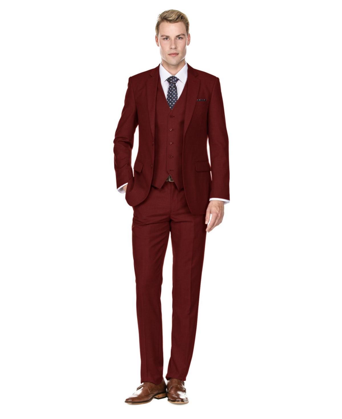 Braveman Mens 3-Piece Premium Vested 3-Piece Slim Fit Suit Product Image