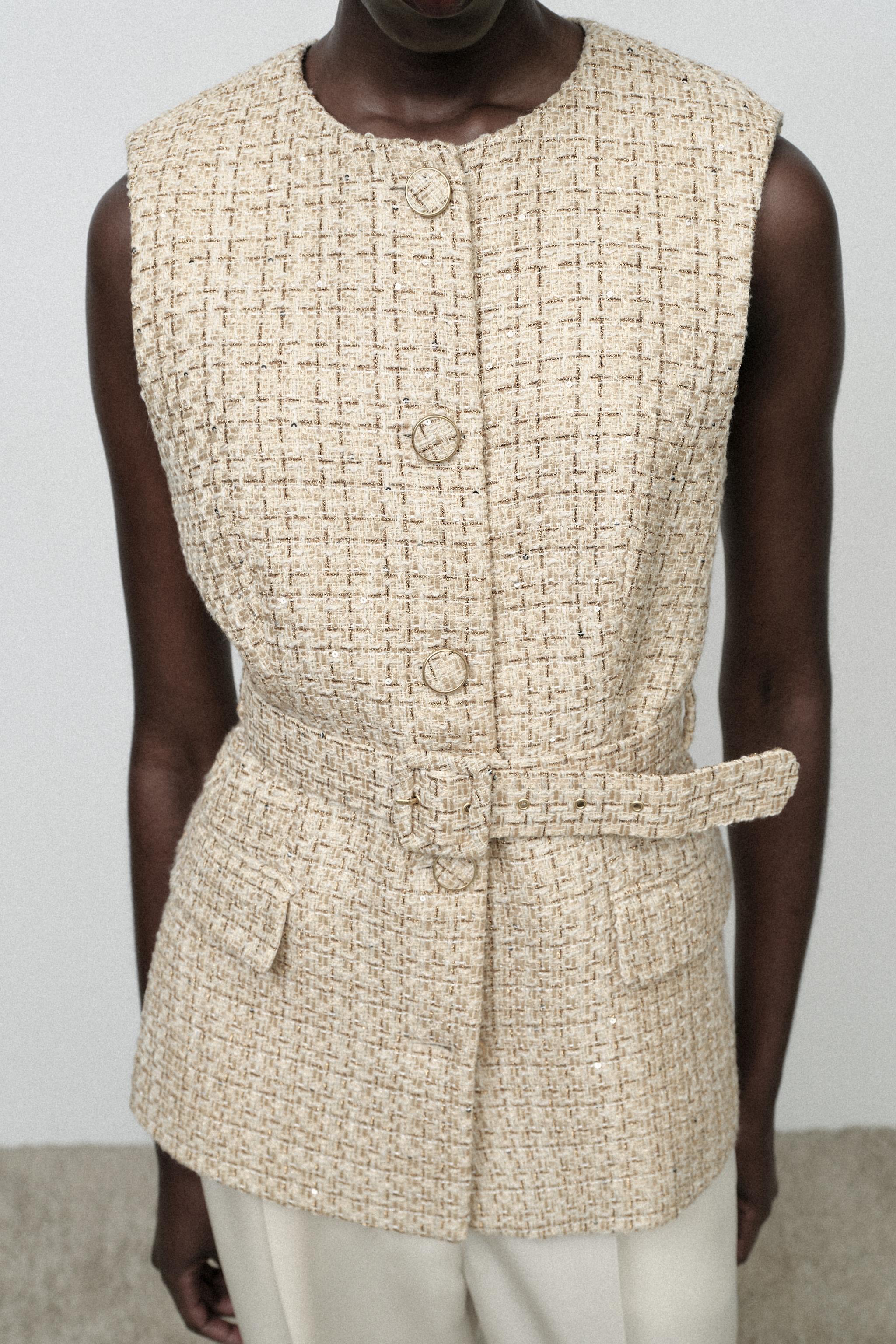 STRUCTURED BELTED VEST Product Image