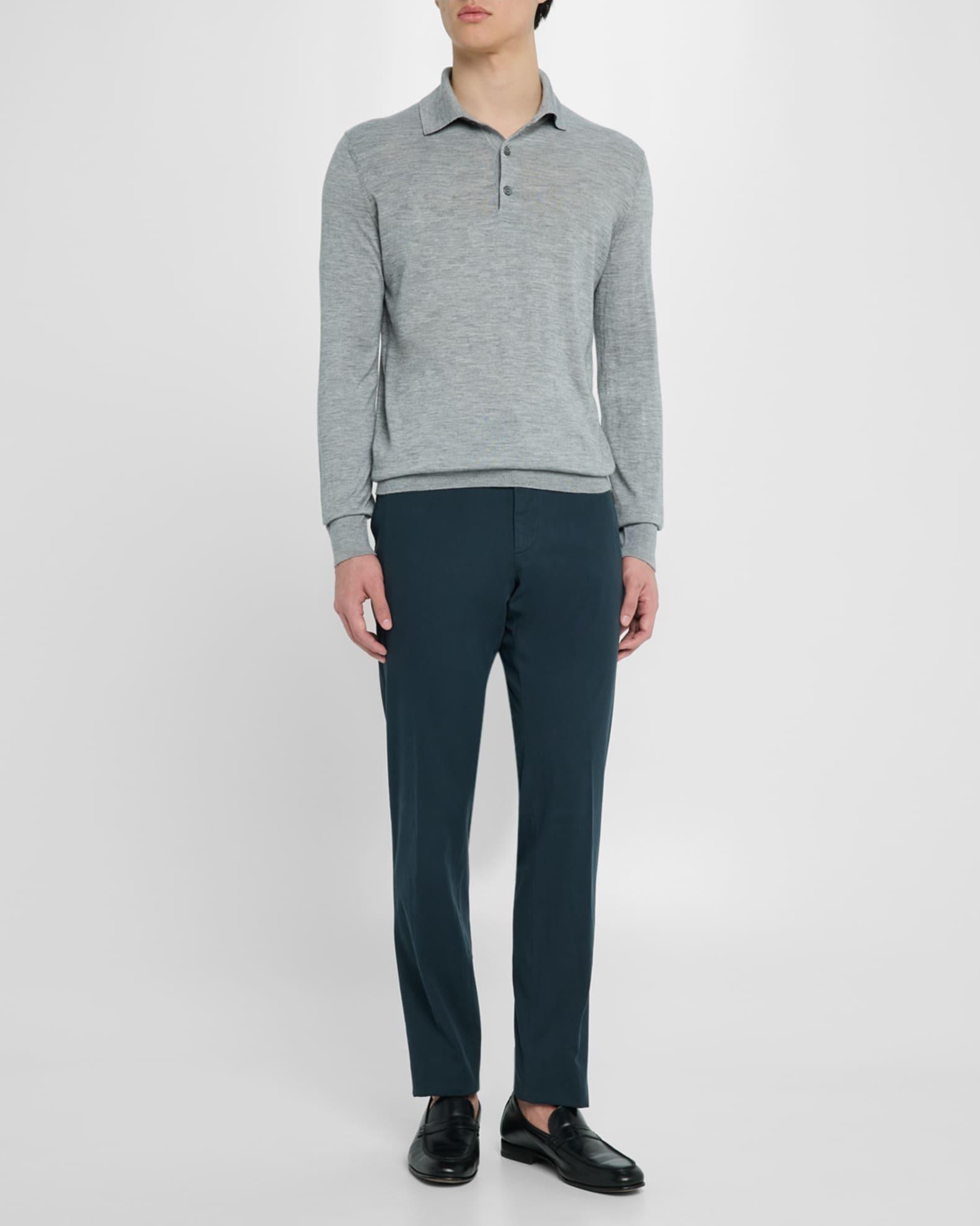 Men's Straight Fit Flat-Front Pants Product Image