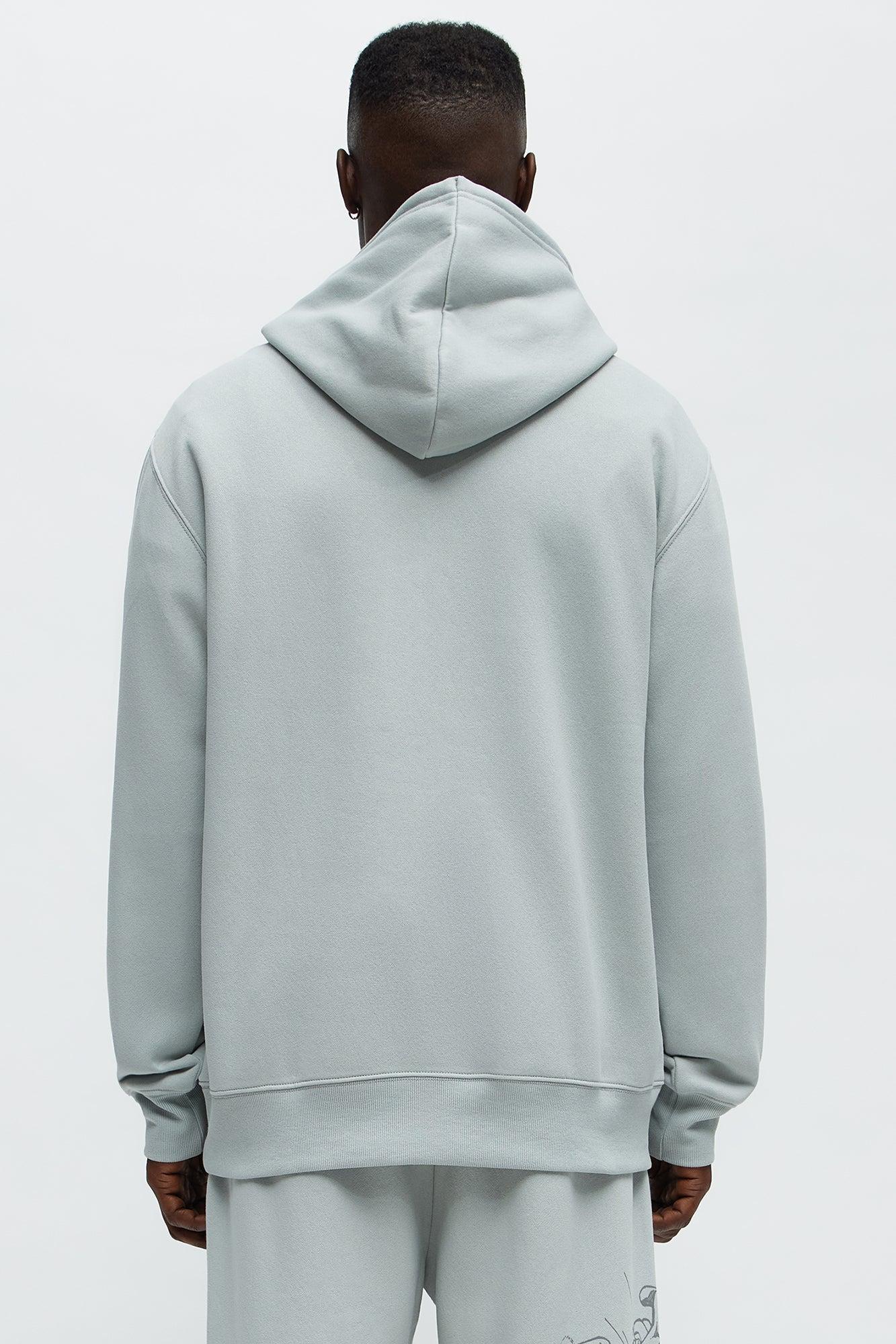 Superman Man Of Steel Hoodie - Grey Product Image