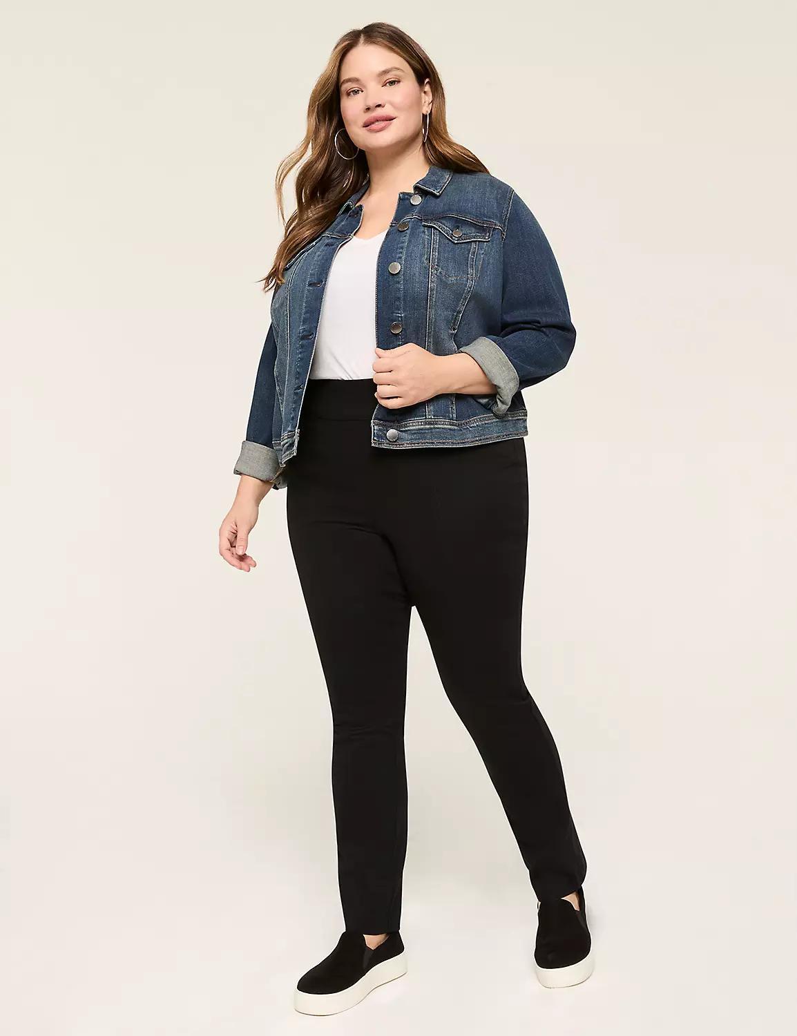 Ponte Pull-On Straight Pant Product Image