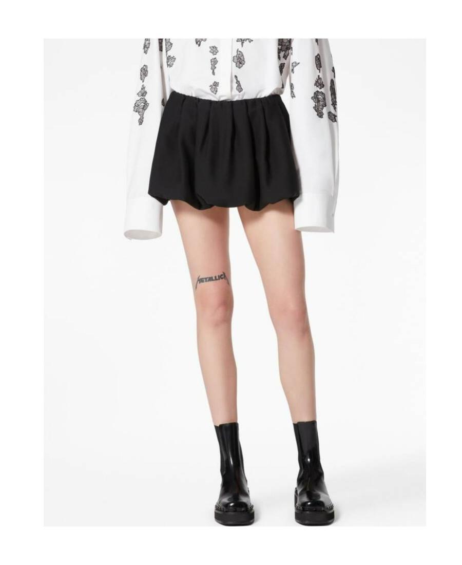 VALENTINO Crepe Couture Mini Skirt Woman Black 44 Product Image