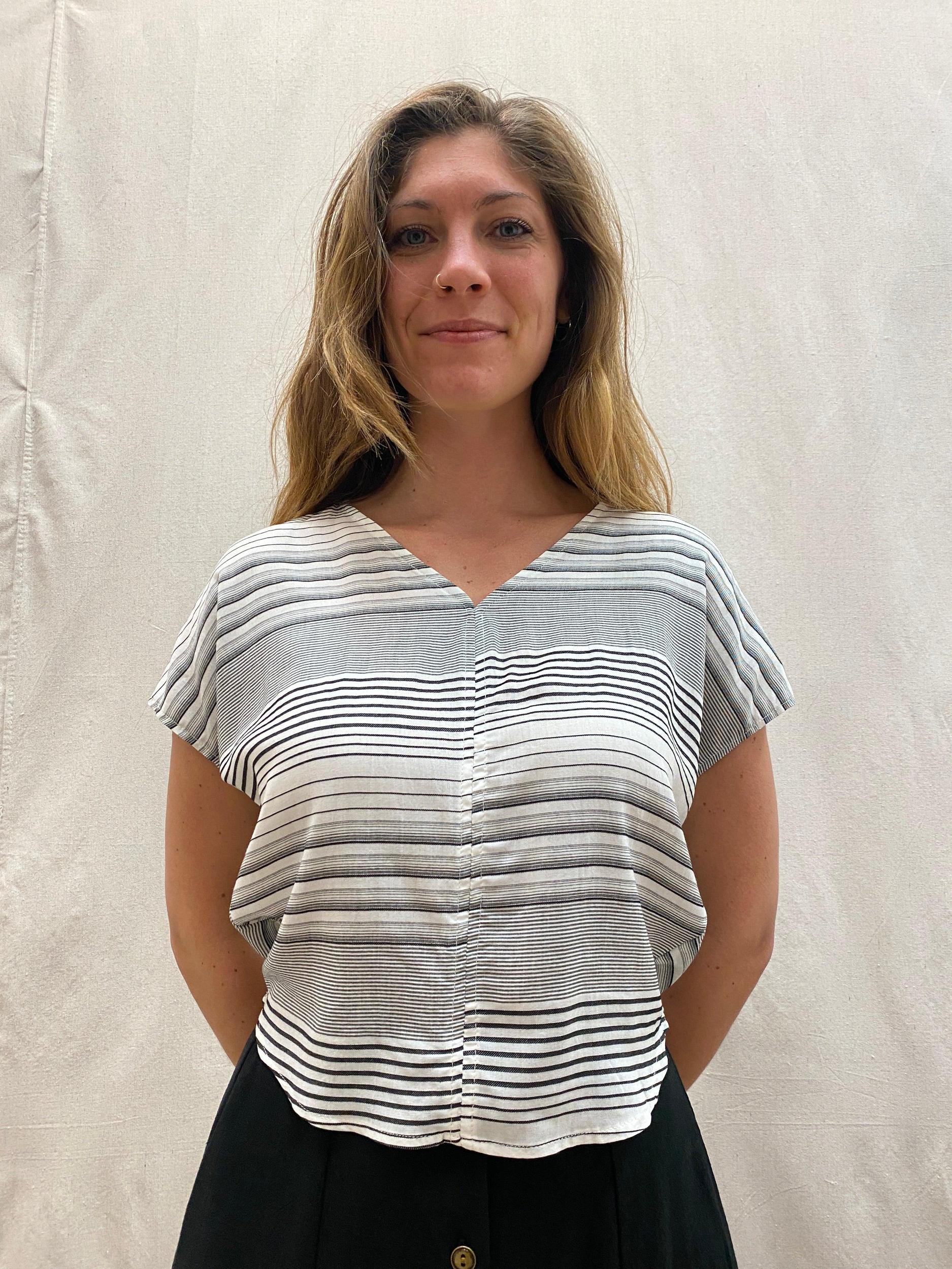 Dolman Top in Heathered Stripe Product Image