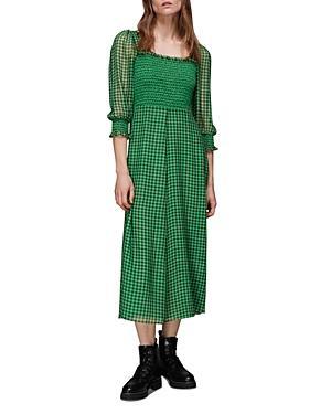 Whistles Lottie Gingham Shirred Dress Product Image