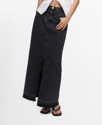 Mango Womens Denim Long Skirt Product Image