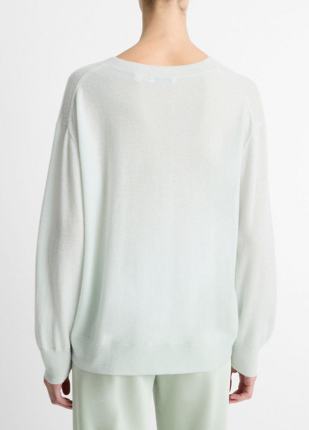 Cashmere-Silk Deep V-Neck Sweater Product Image