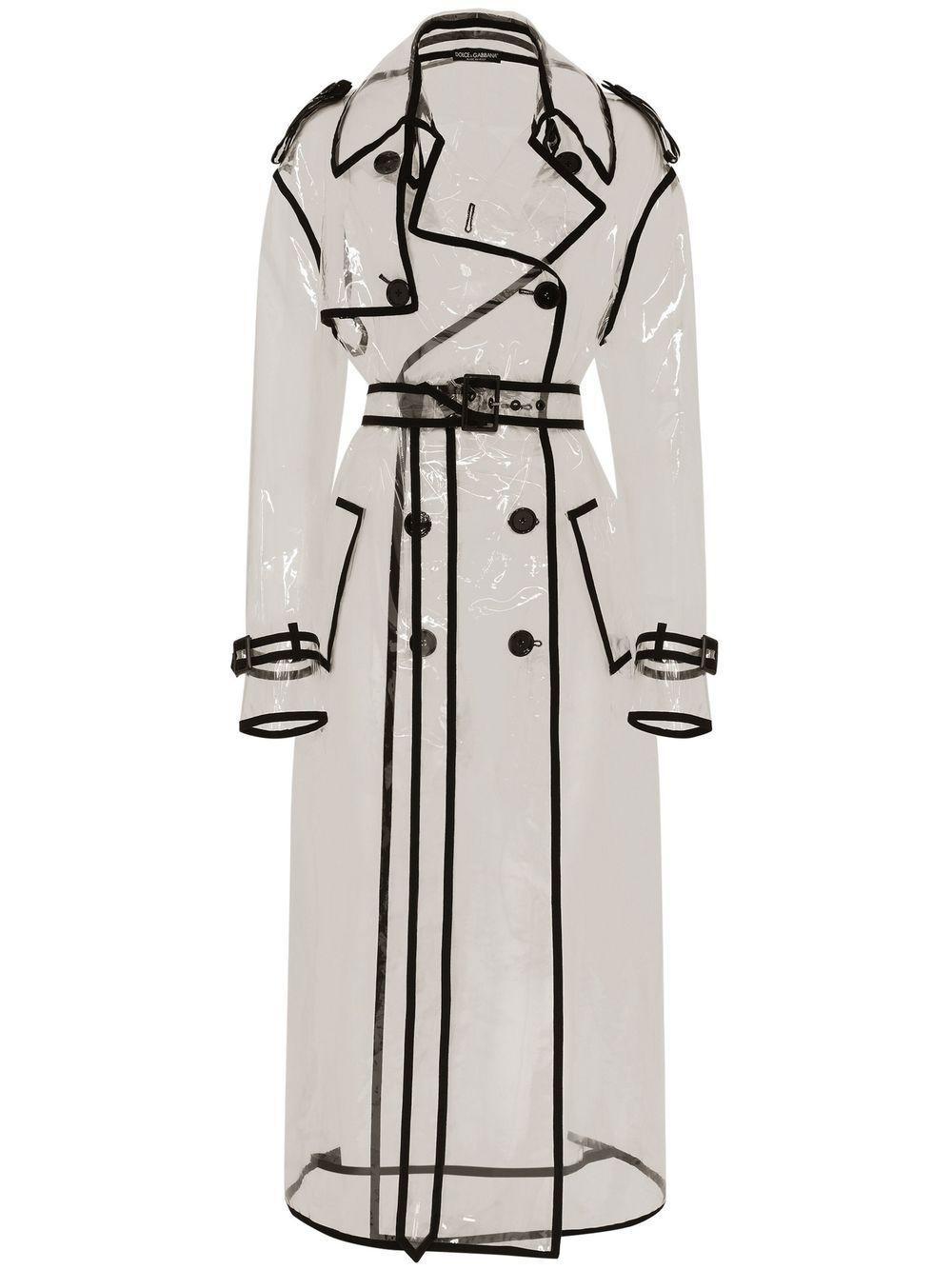 KIM DOLCE&GABBANA contrast-trim trench coat Product Image