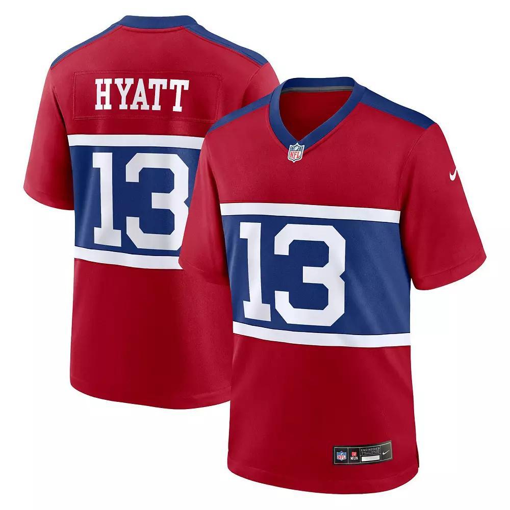 Men's Nike Jalin Hyatt Century Red New York Giants Alternate Player Game Jersey,  Product Image