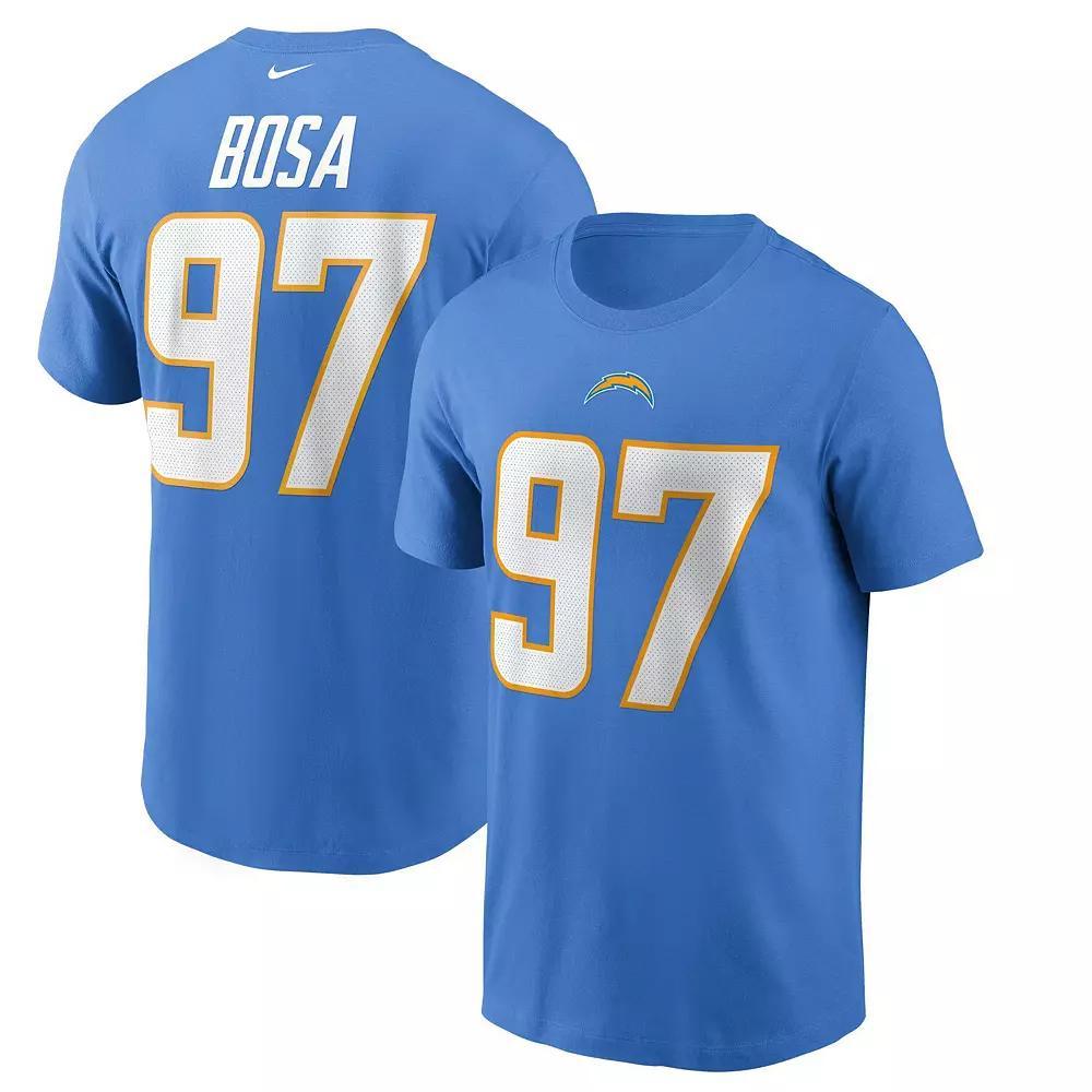 Men's Nike Joey Bosa Powder Blue Los Angeles Chargers Name & Number T-Shirt, Size: XL, Light Product Image