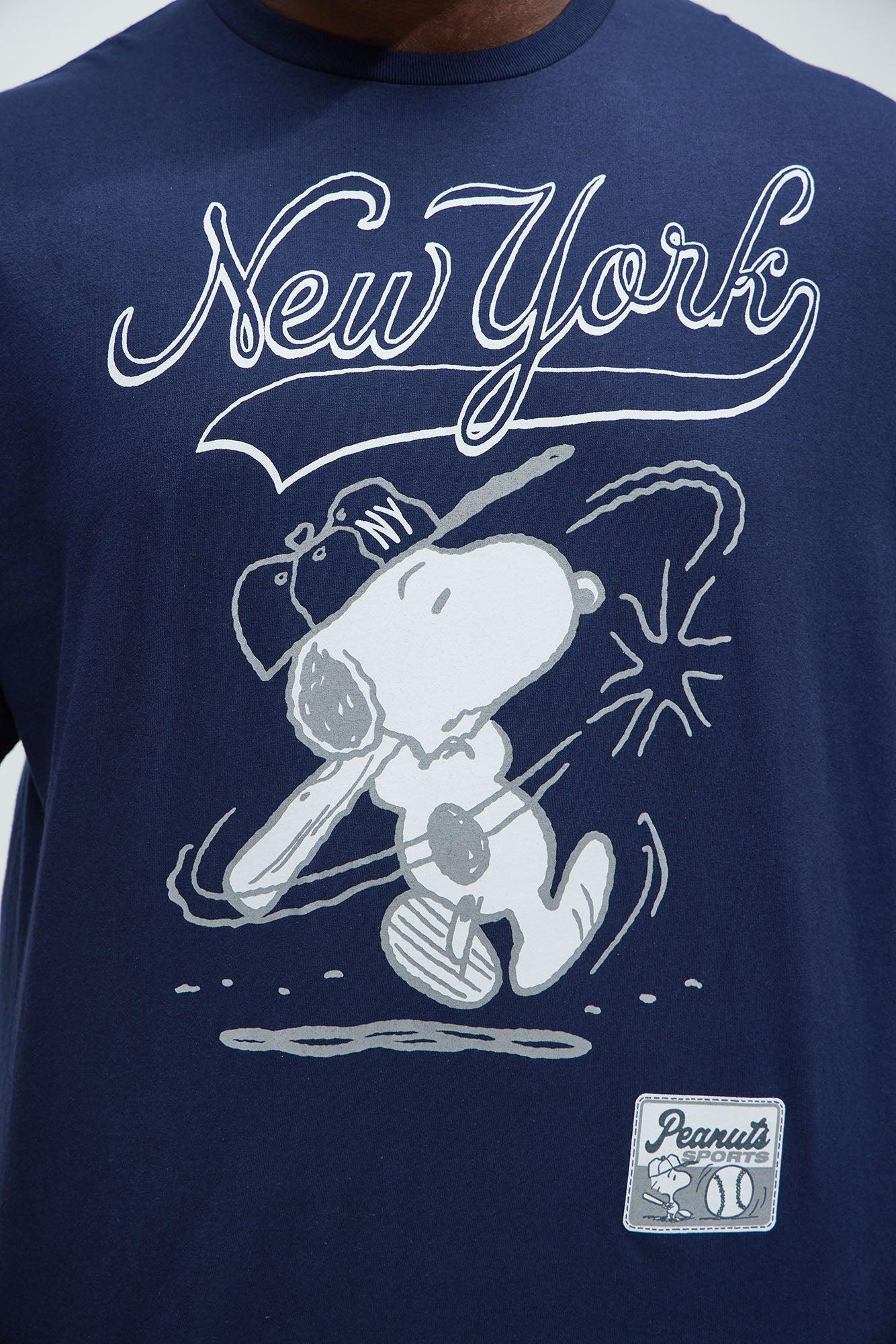 Peanuts NYC Baseball Short Sleeve Tee - Navy Product Image