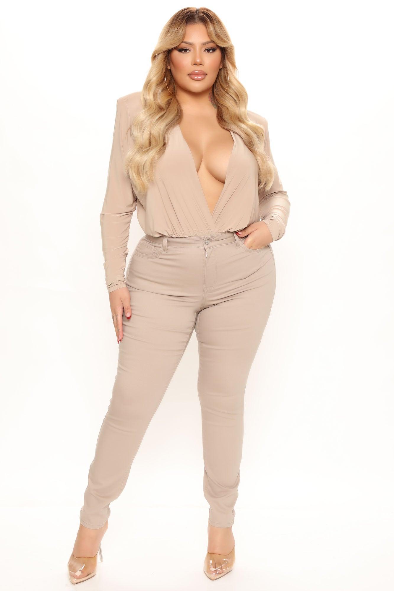 Casual Day Skinny Pants - Khaki Product Image