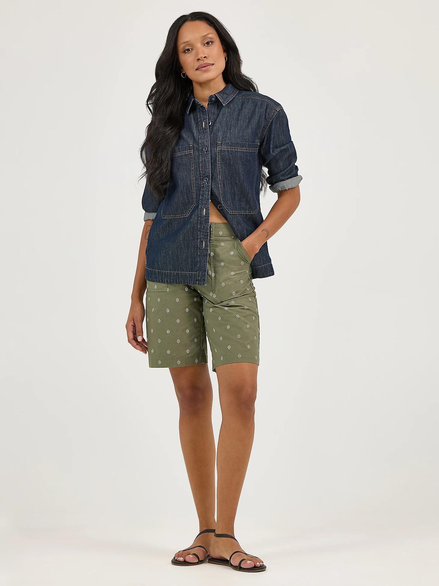 Women's Ultra Lux Comfort with Flex-To-Go Relaxed Fit Utility Bermuda | Women's Shorts | Lee® Product Image