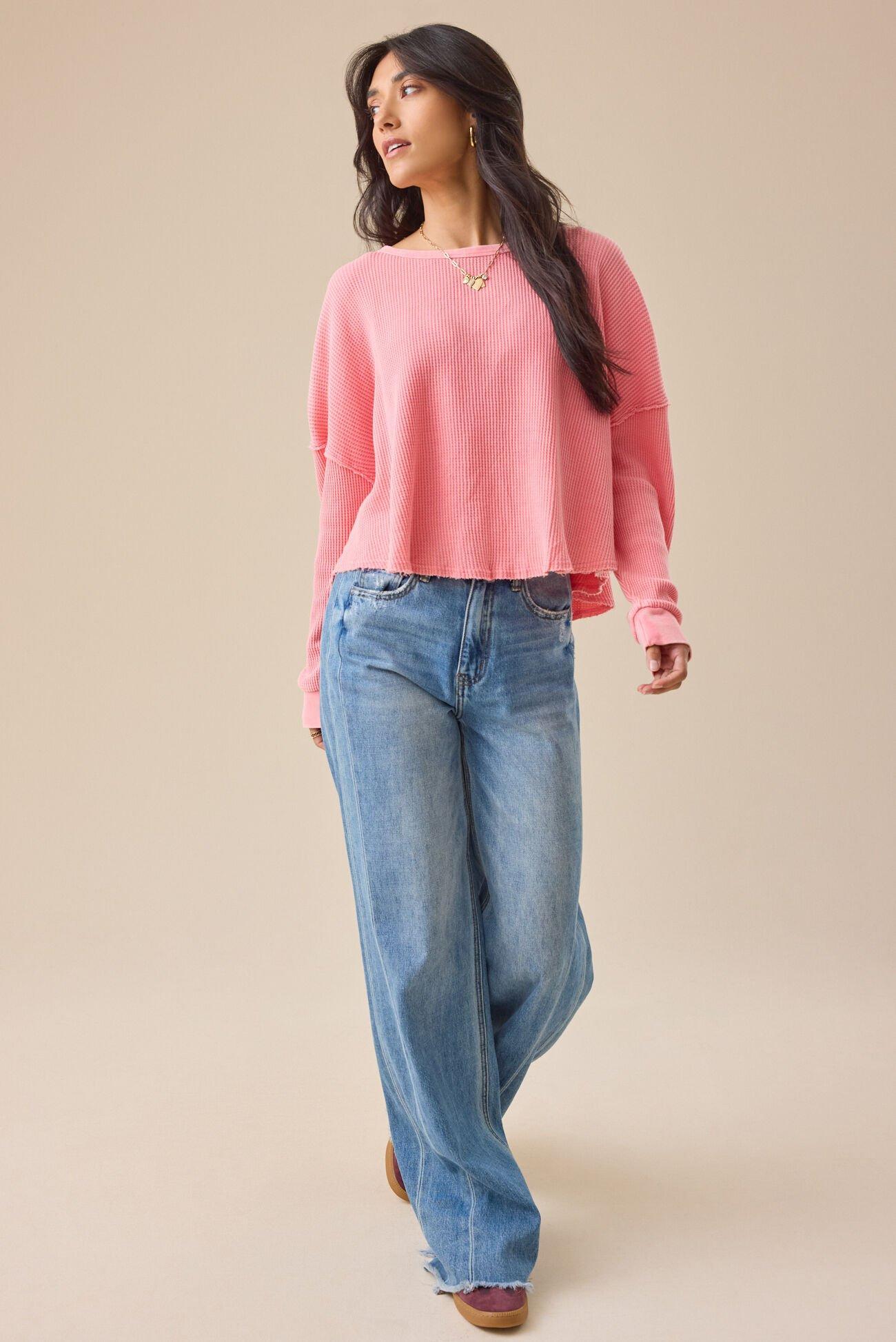 Cambry Waffle Knit Top Product Image