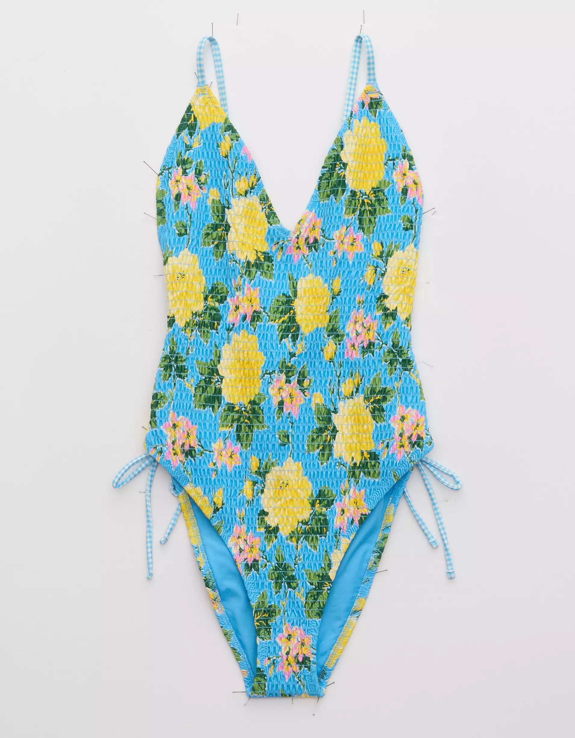 Aerie Smocked Plunge One Piece Product Image