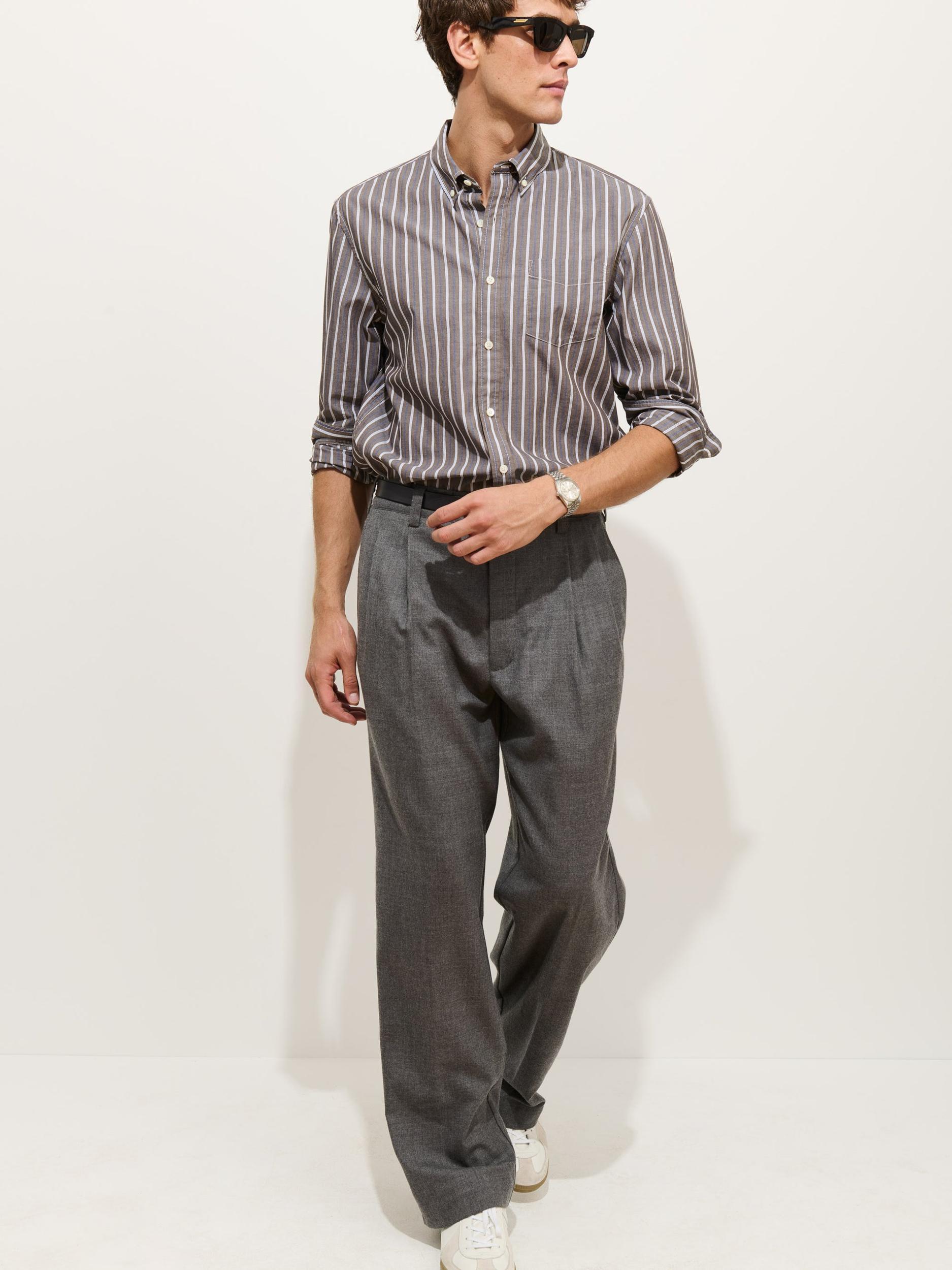 Mill Striped Shirt In Cotton Poplin Product Image