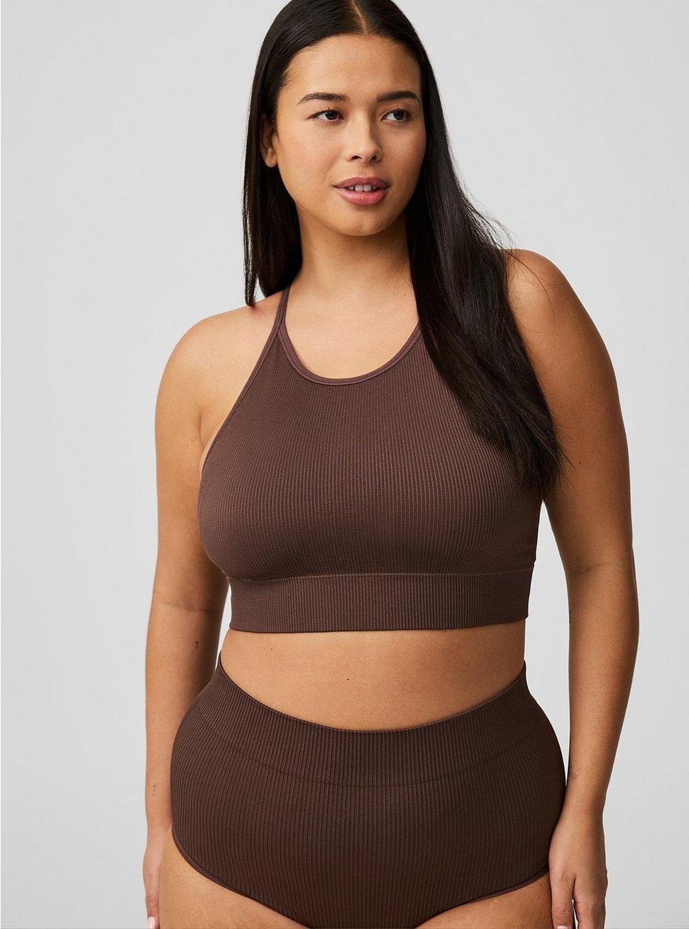 Seamless Rib High-Neck Bralette Product Image
