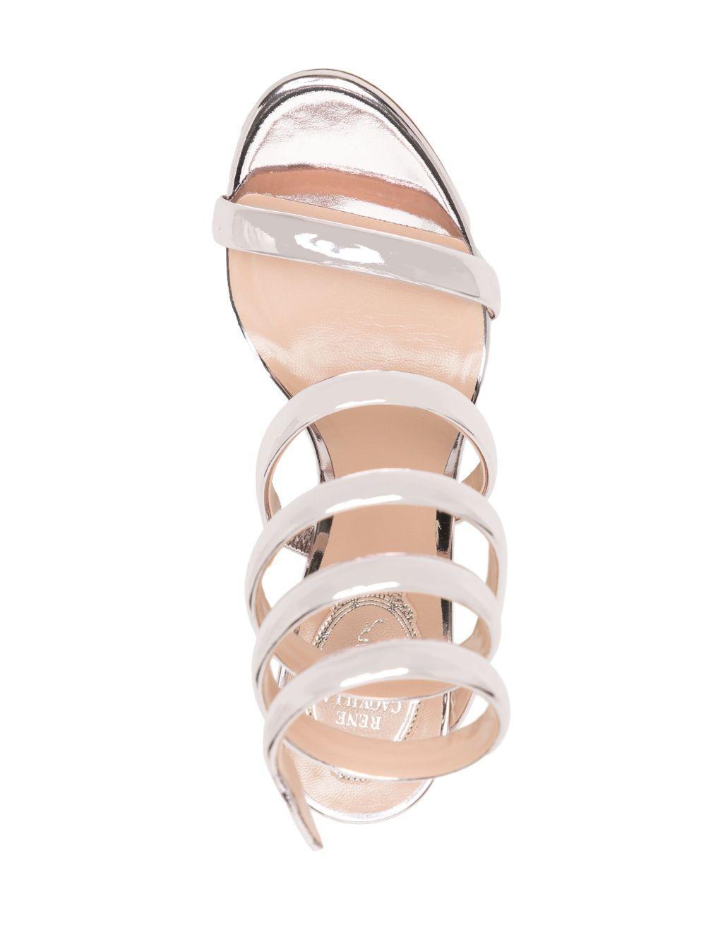 Cleo 100mm metallic-finish sandals Product Image