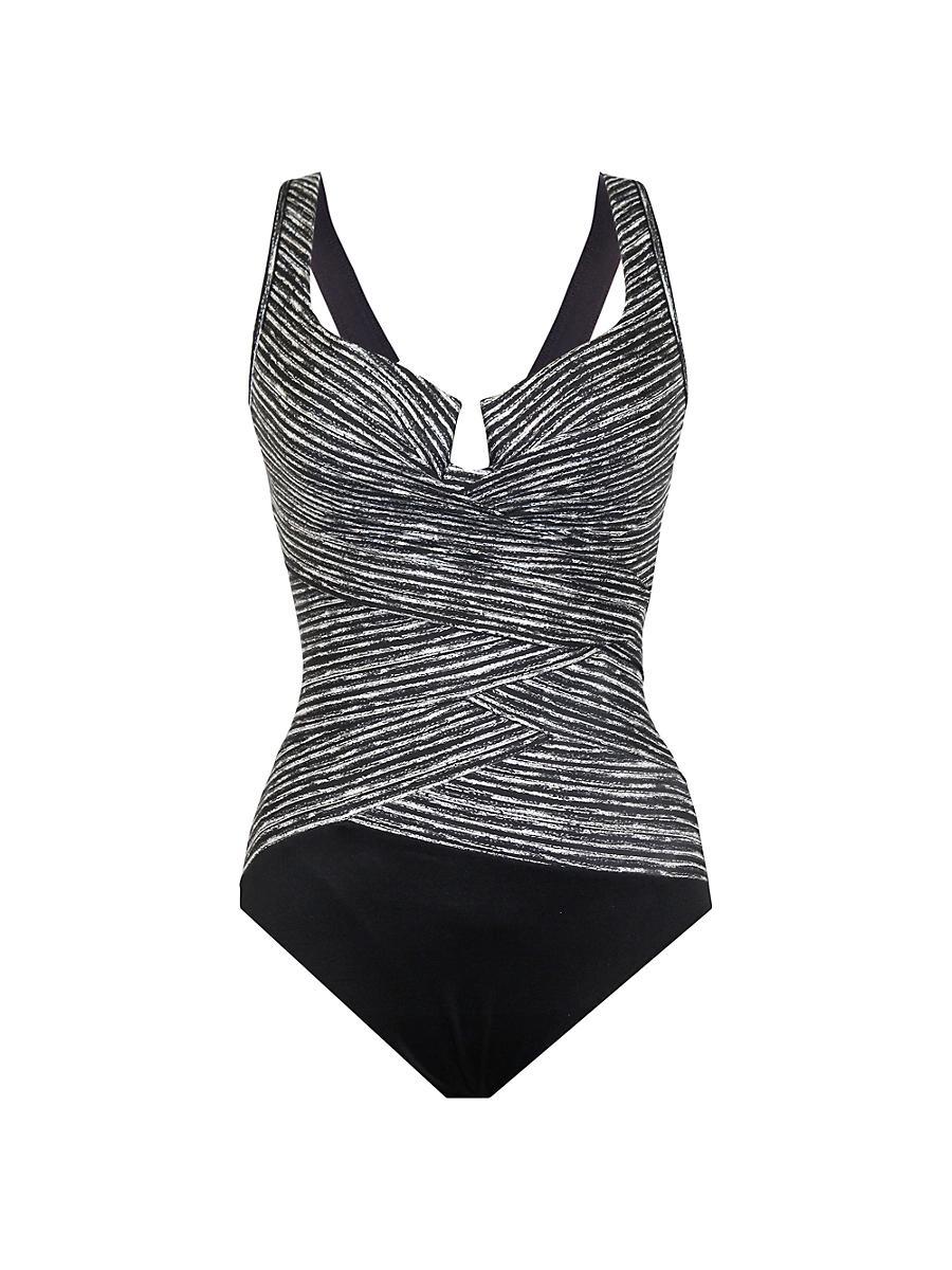 Womens Selenite Layered Escape One-Piece Swimsuit Product Image