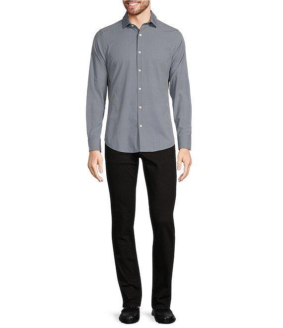 Murano Performance Stretch Slim Fit Circle Print Long Sleeve Woven Shirt Product Image