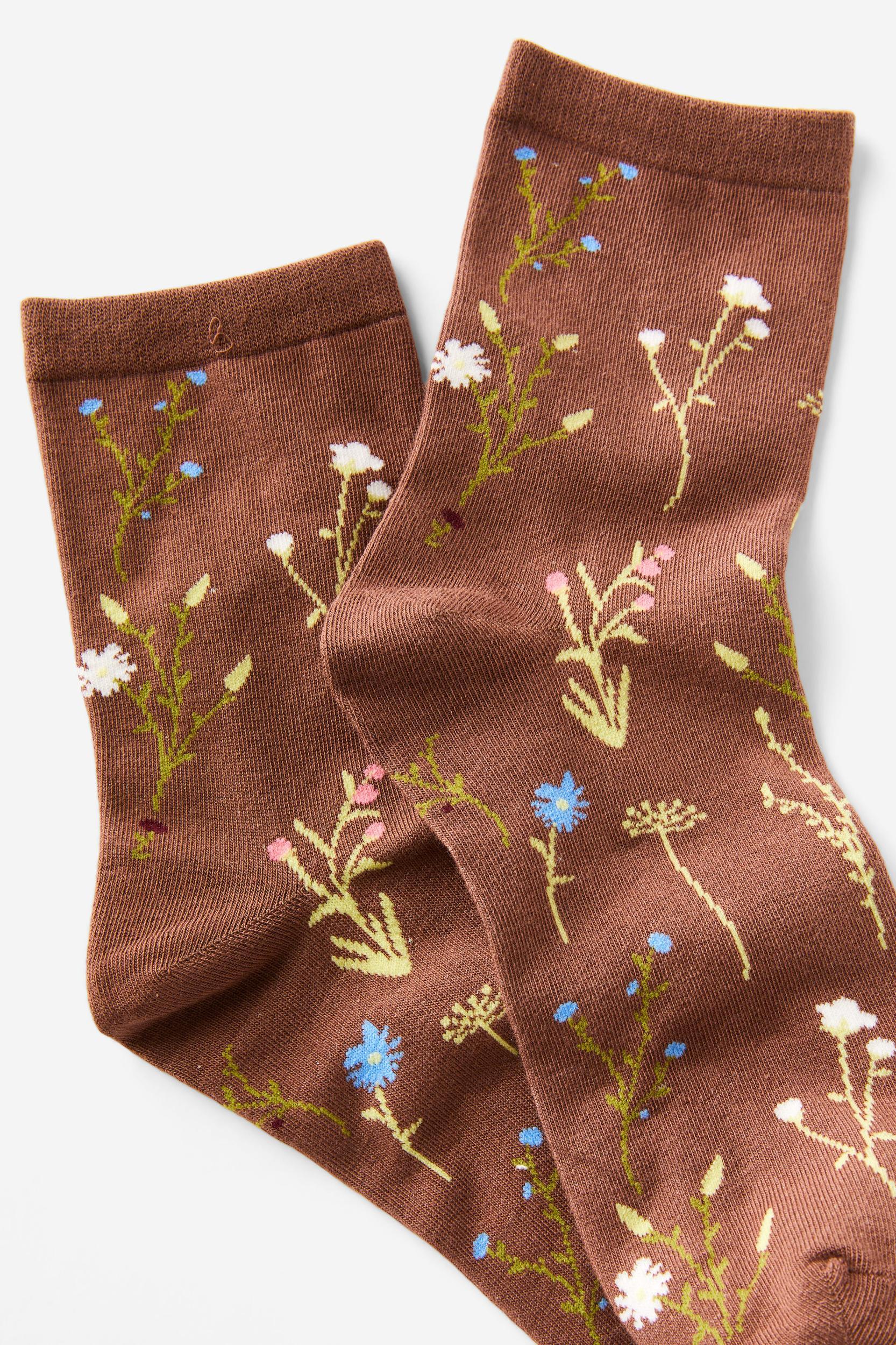 Floral Crew Sock Product Image