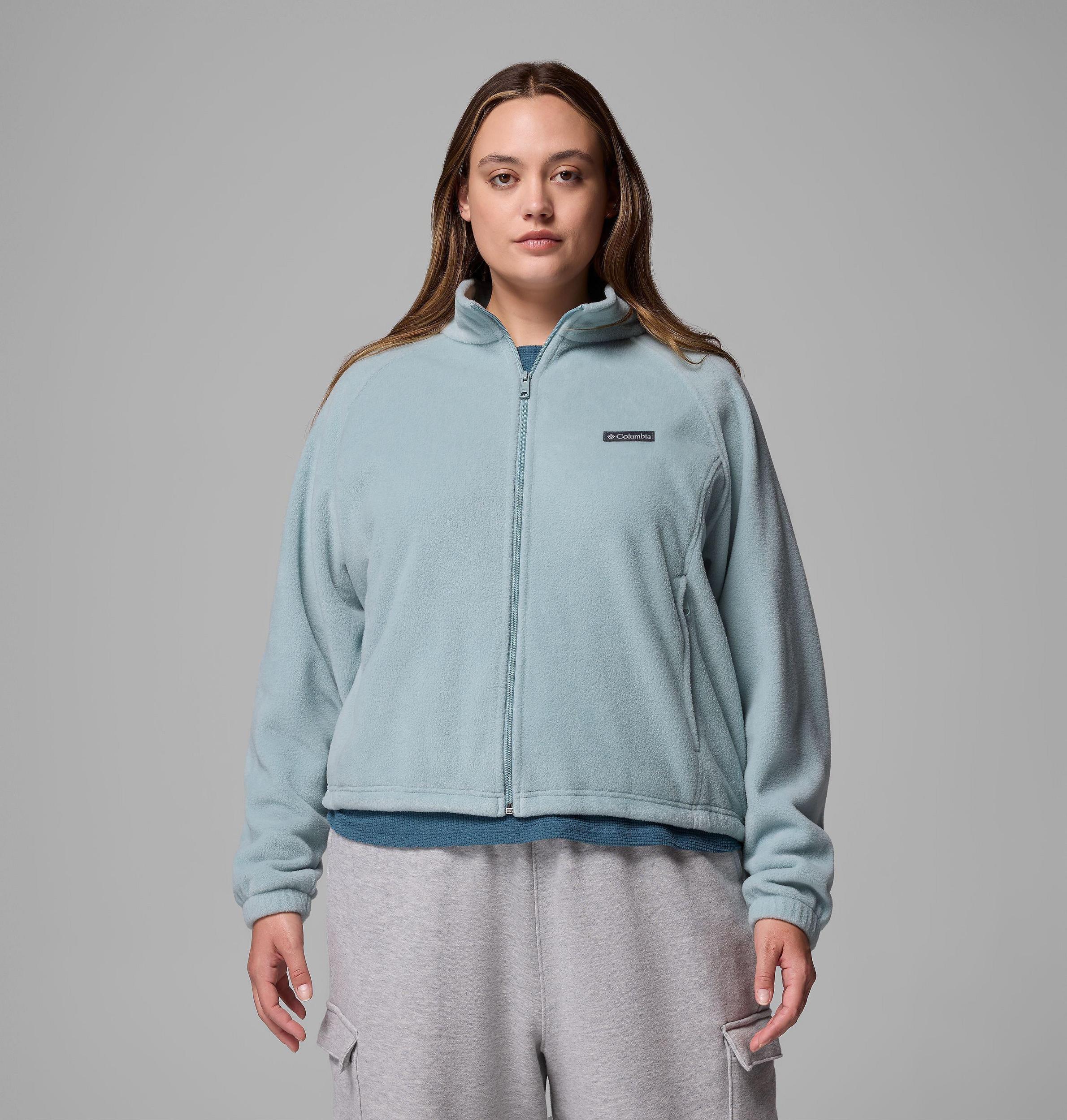 Columbia Womens Benton Springs Relaxed Full Zip Fleece Jacket - Plus Size- Product Image