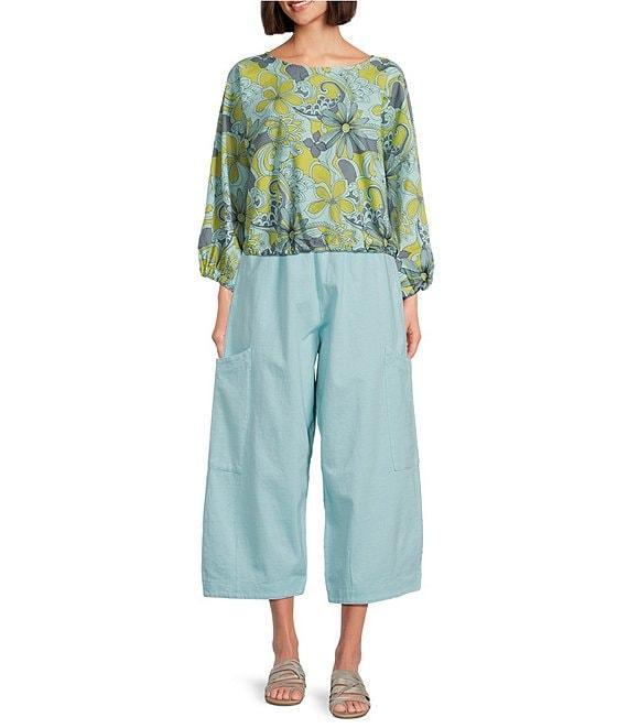Bryn Walker Pasha Cotton Jersey Elastic Waist Cropped Pant Product Image