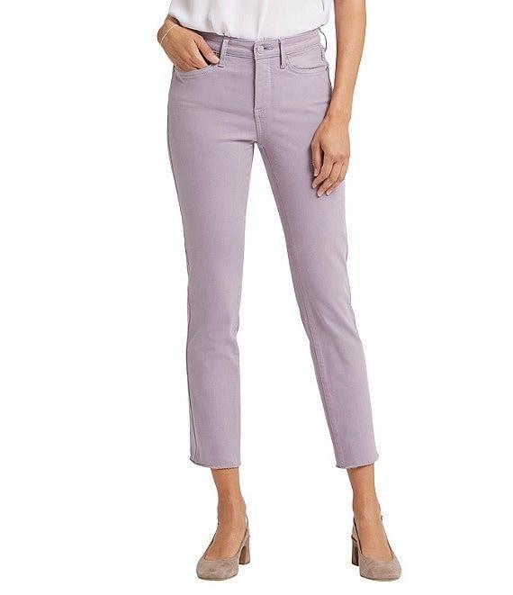 NYDJ Stretch Denim Sheri Slim Straight Fit Mid Rise Jeans Product Image