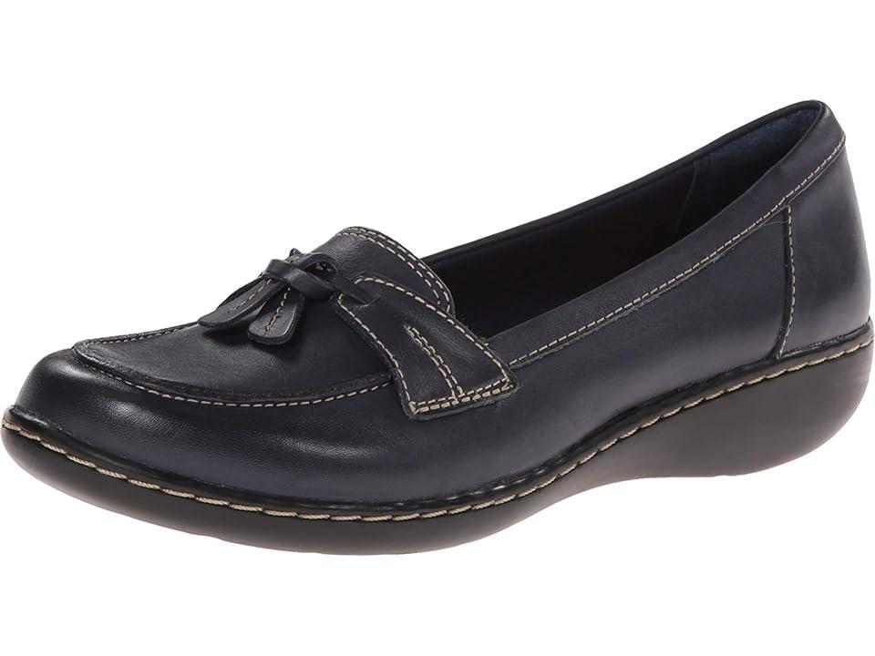 Clarks Ashland Bubble (Navy Marine) Women's Slip on Shoes Product Image