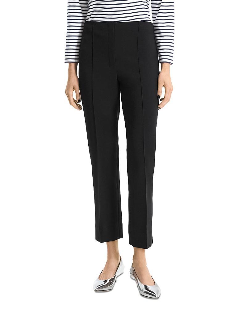 Womens Pintuck Straight-Leg Trousers Product Image