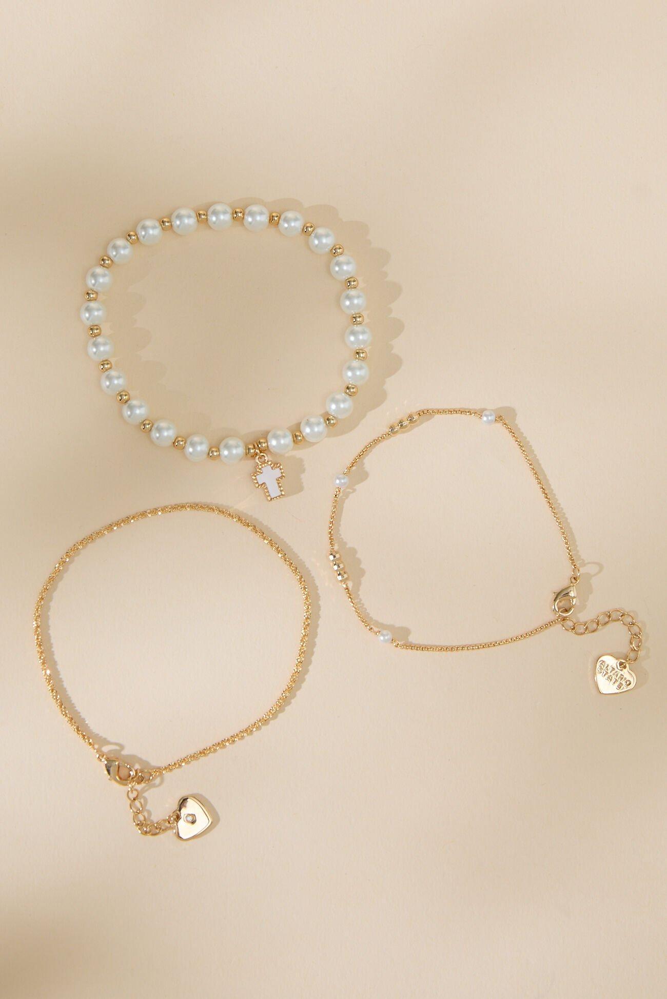 Golden Pearl Bracelet Set Product Image