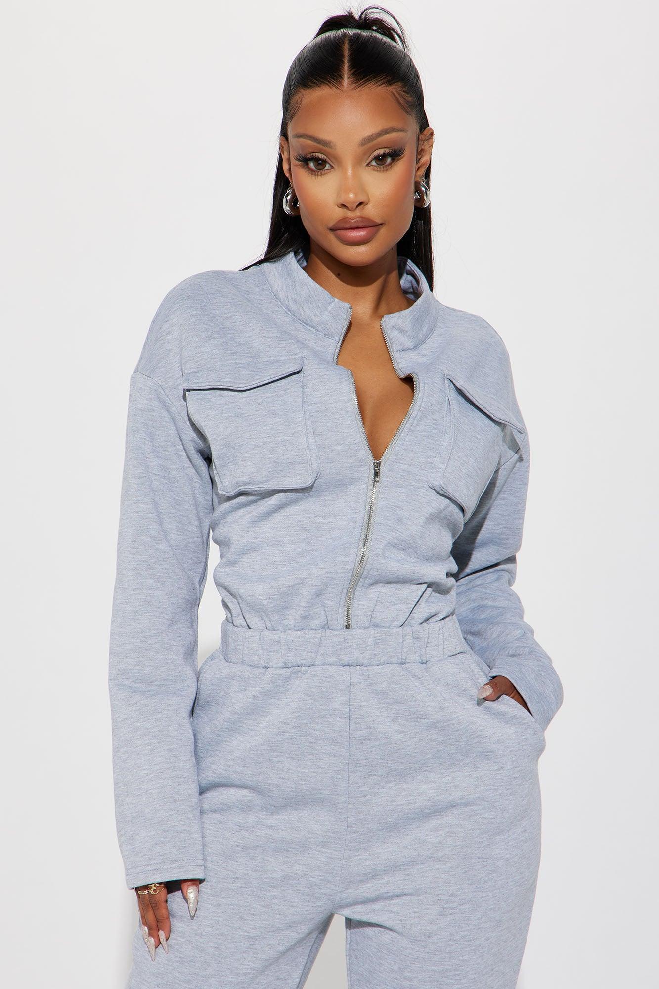Part Of The Story Jumpsuit - Heathered Grey Product Image