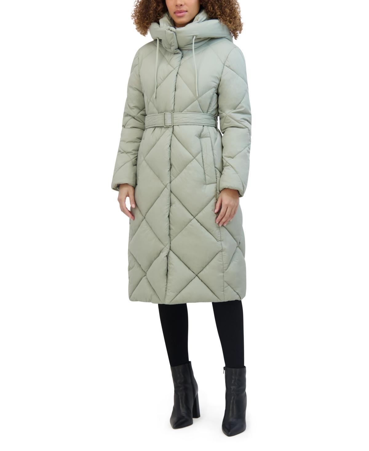 Kenneth Cole Womens Quilted Long Puffer Coat Product Image