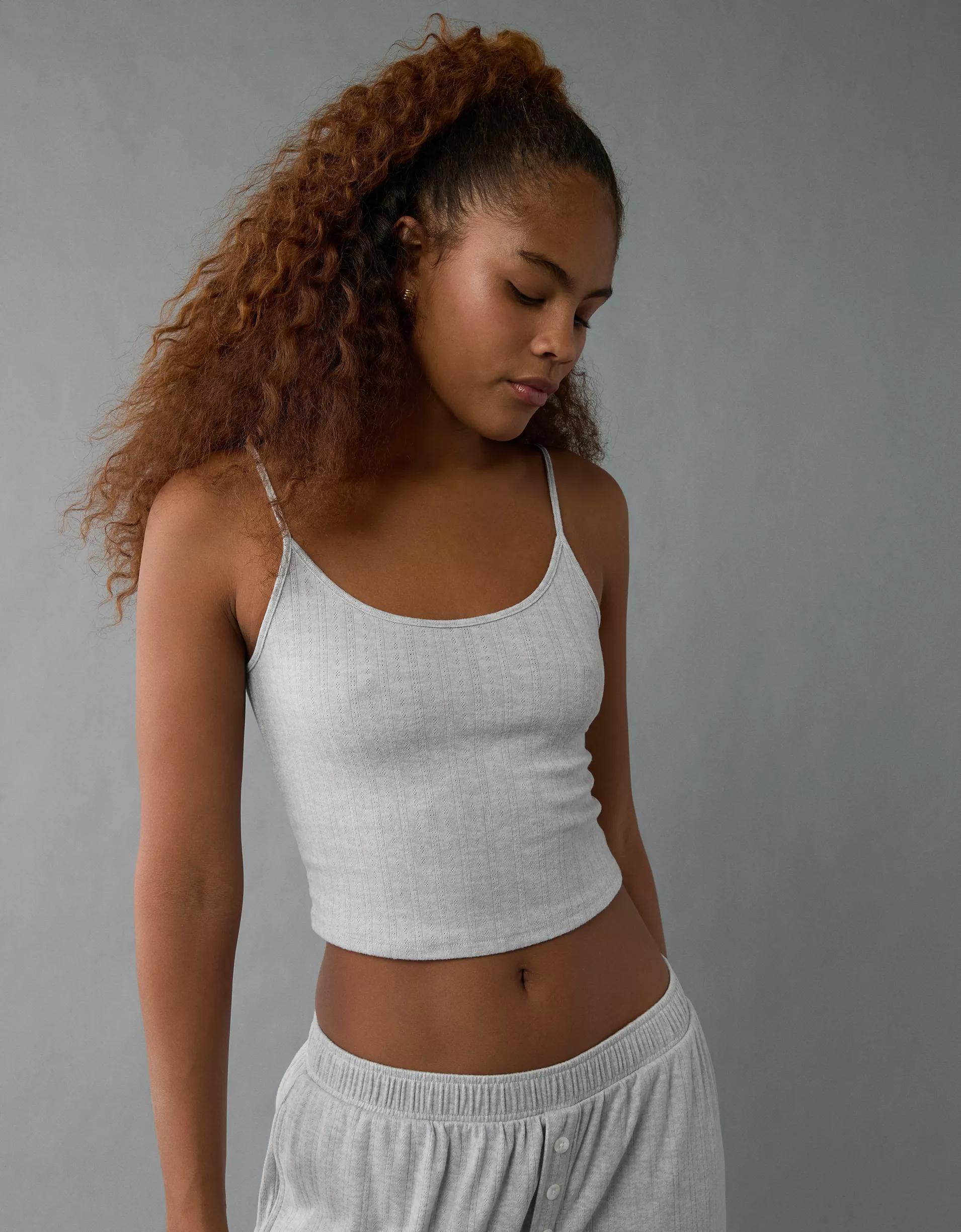 AE 3-Piece Pointelle Plush Cardigan Pajama Set Product Image