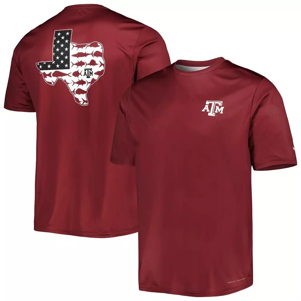 Columbia Mens Collegiate PFG Terminal Tackle Short Sleeve Shirt - Texas A&M- Product Image