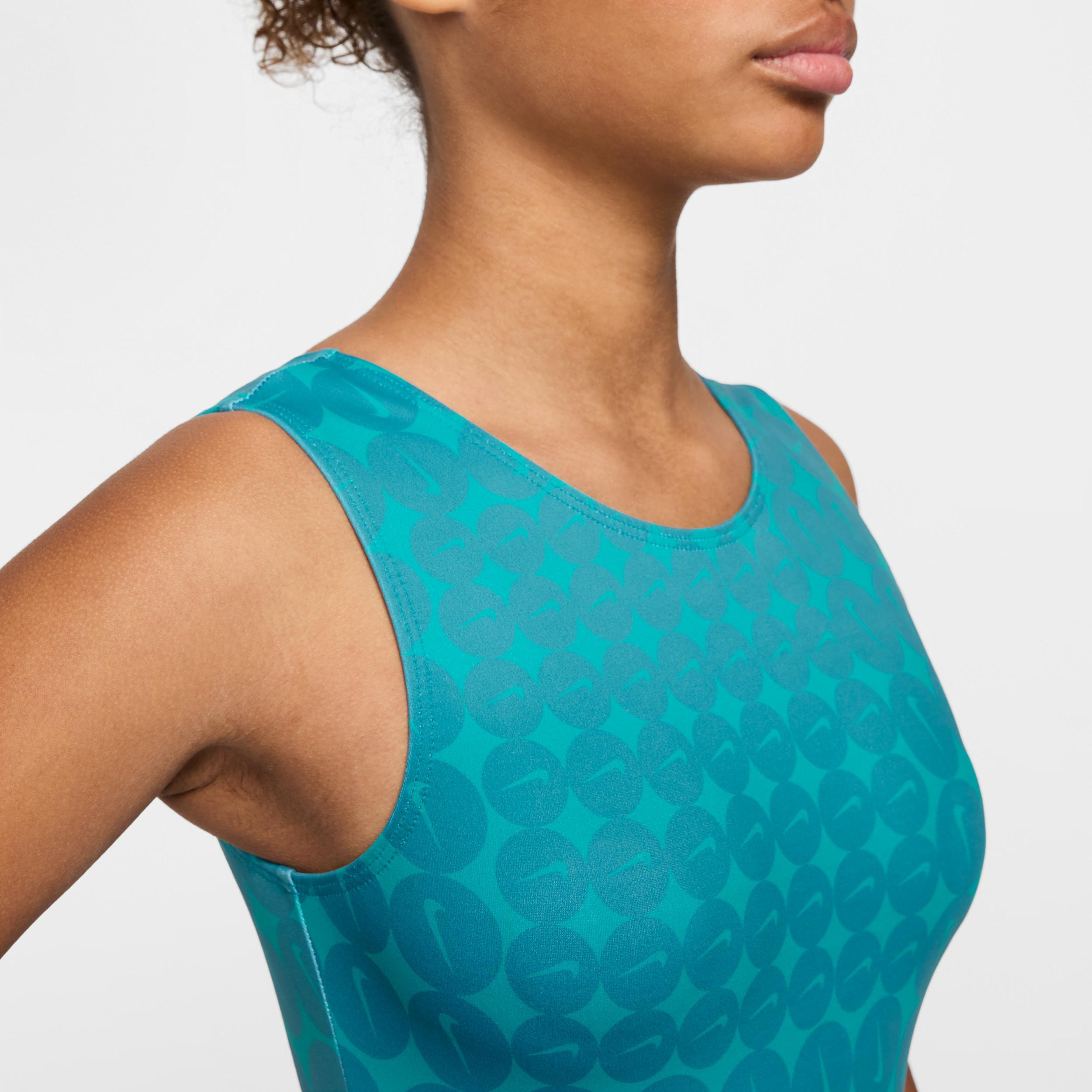 Nike Womens Gymnastics Swoosh Printed Performance Leotard | NKA019-072 Product Image