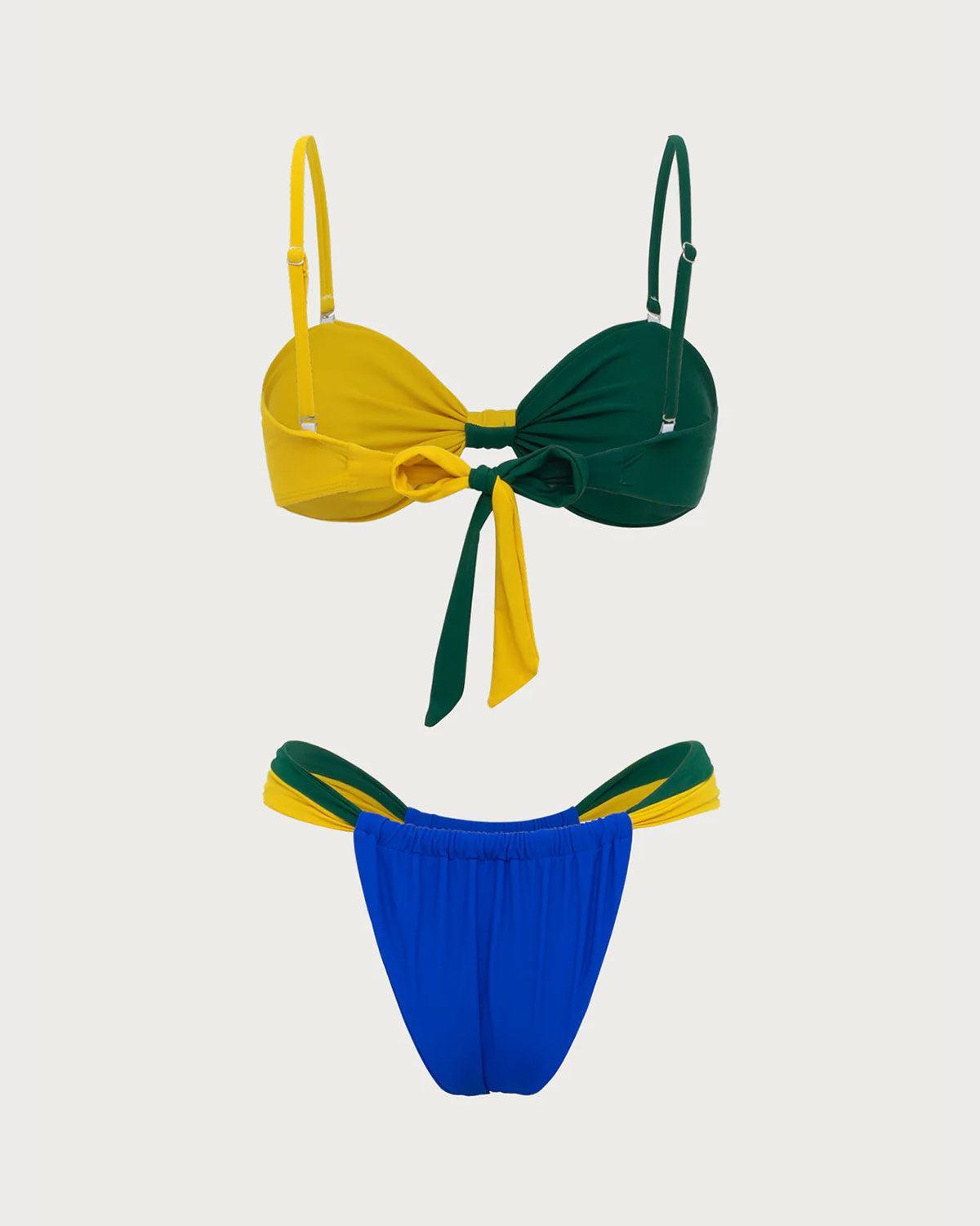 Contrast Twist Bikini Set Product Image