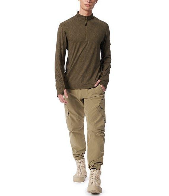 Cross Eyed Moose Celestial Partial-Zip Long Sleeve Performance Biker T-Shirt Product Image