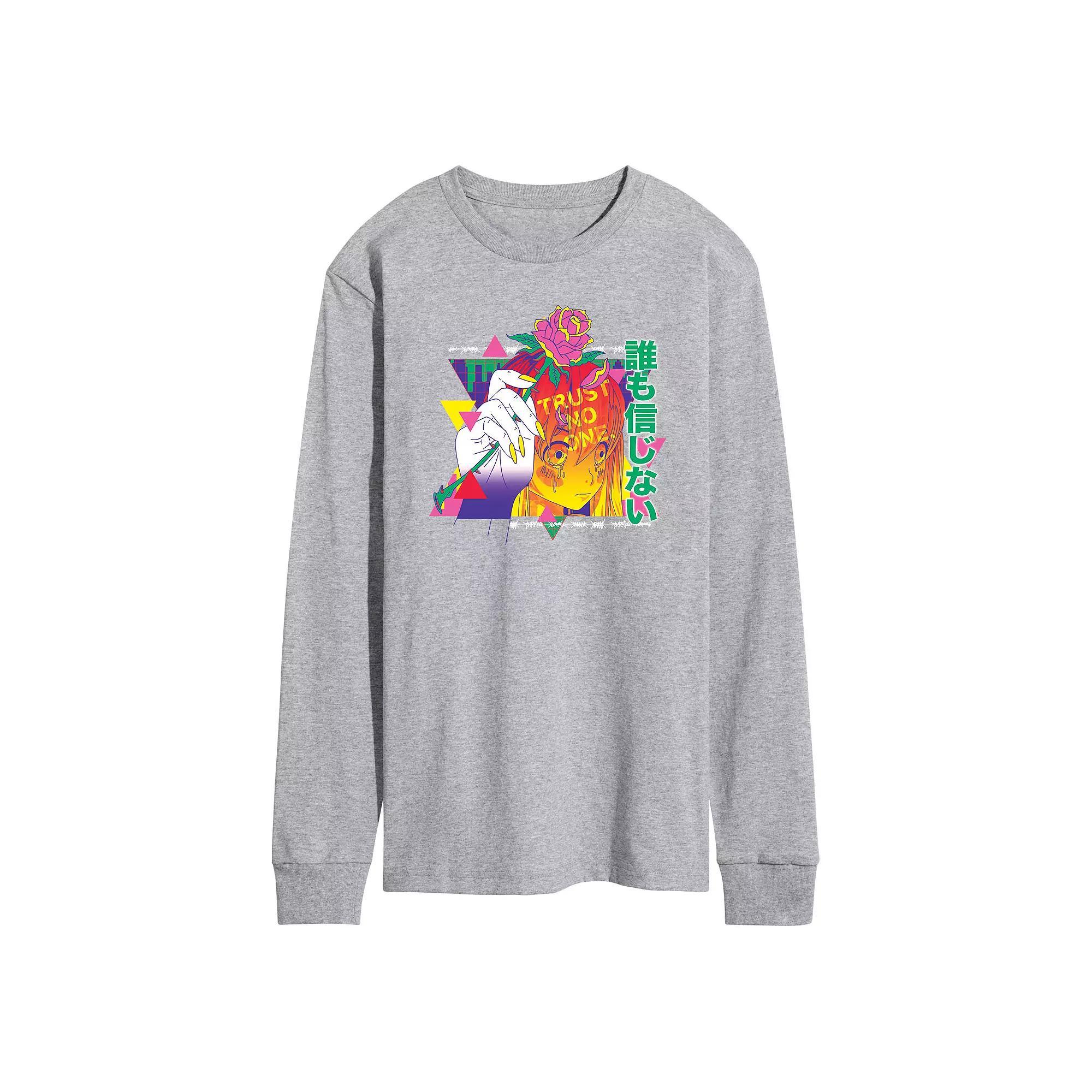 Men's Anime Trust No One Long Sleeve Tee,  Product Image