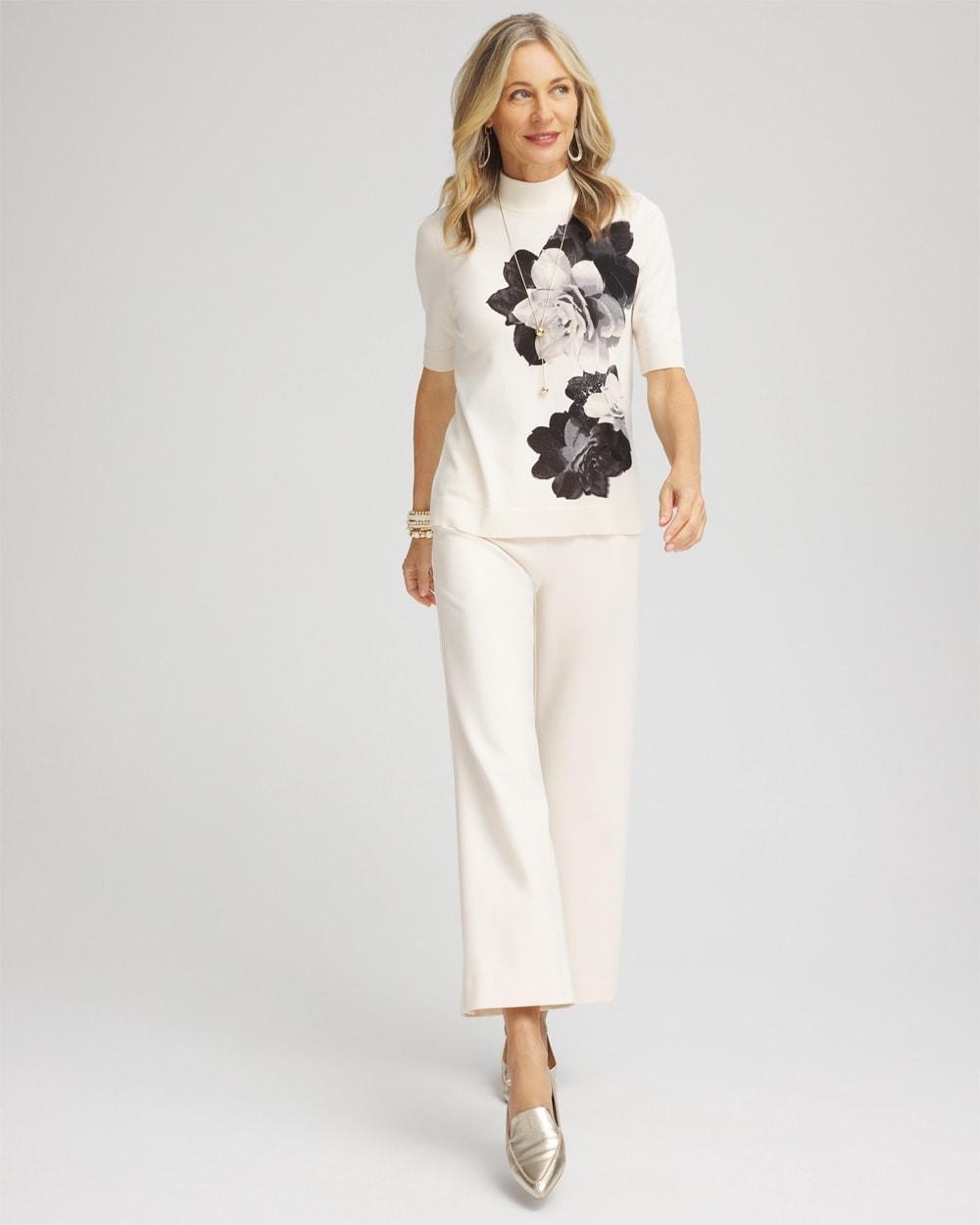 Juliet Ponte Wide Leg Cropped Pants Product Image