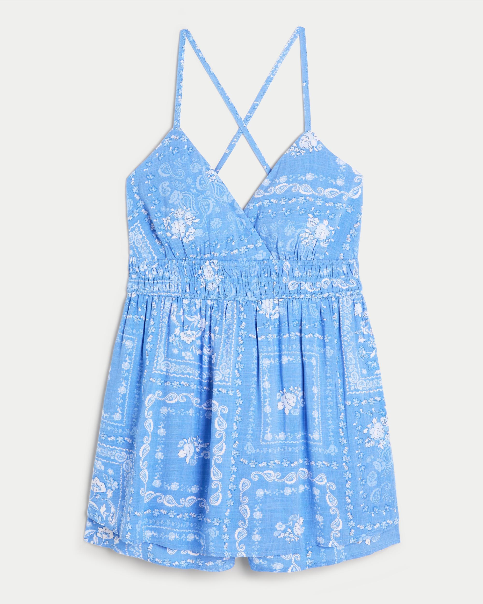 Open-Back Babydoll Romper Product Image