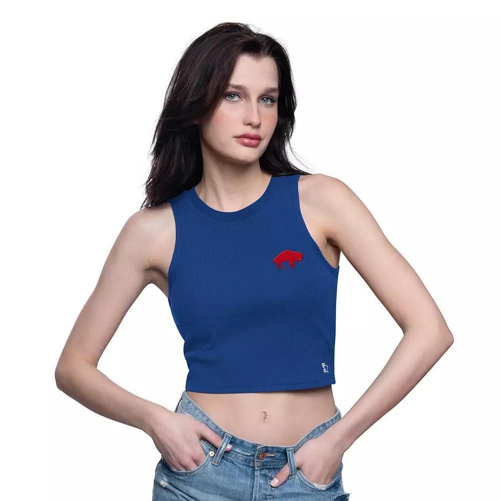 Women's Starter Navy Houston Astros Show Up Cropped Tank Top,  Product Image
