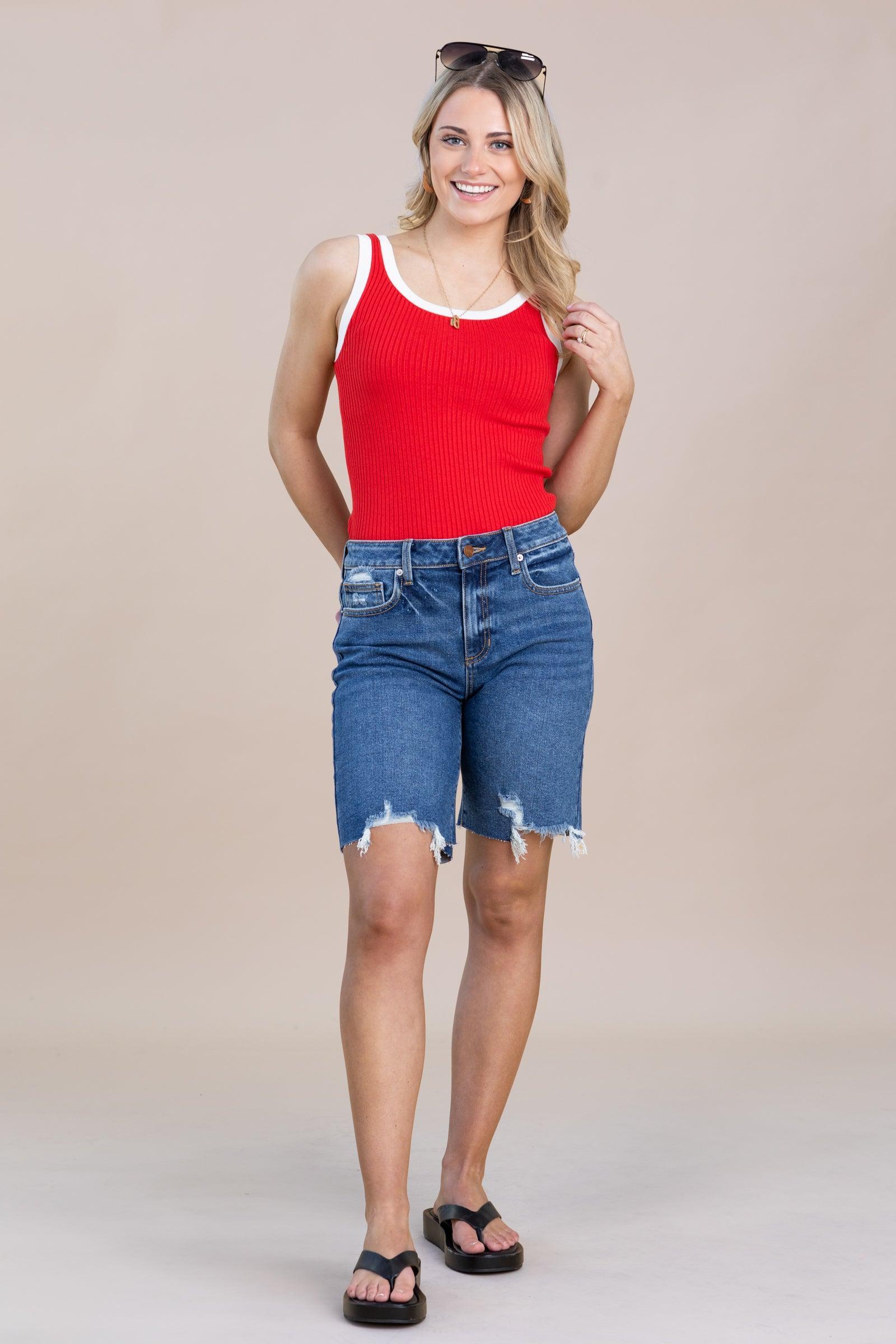 Sneak Peek Medium Wash Bermuda Comfort Short Product Image