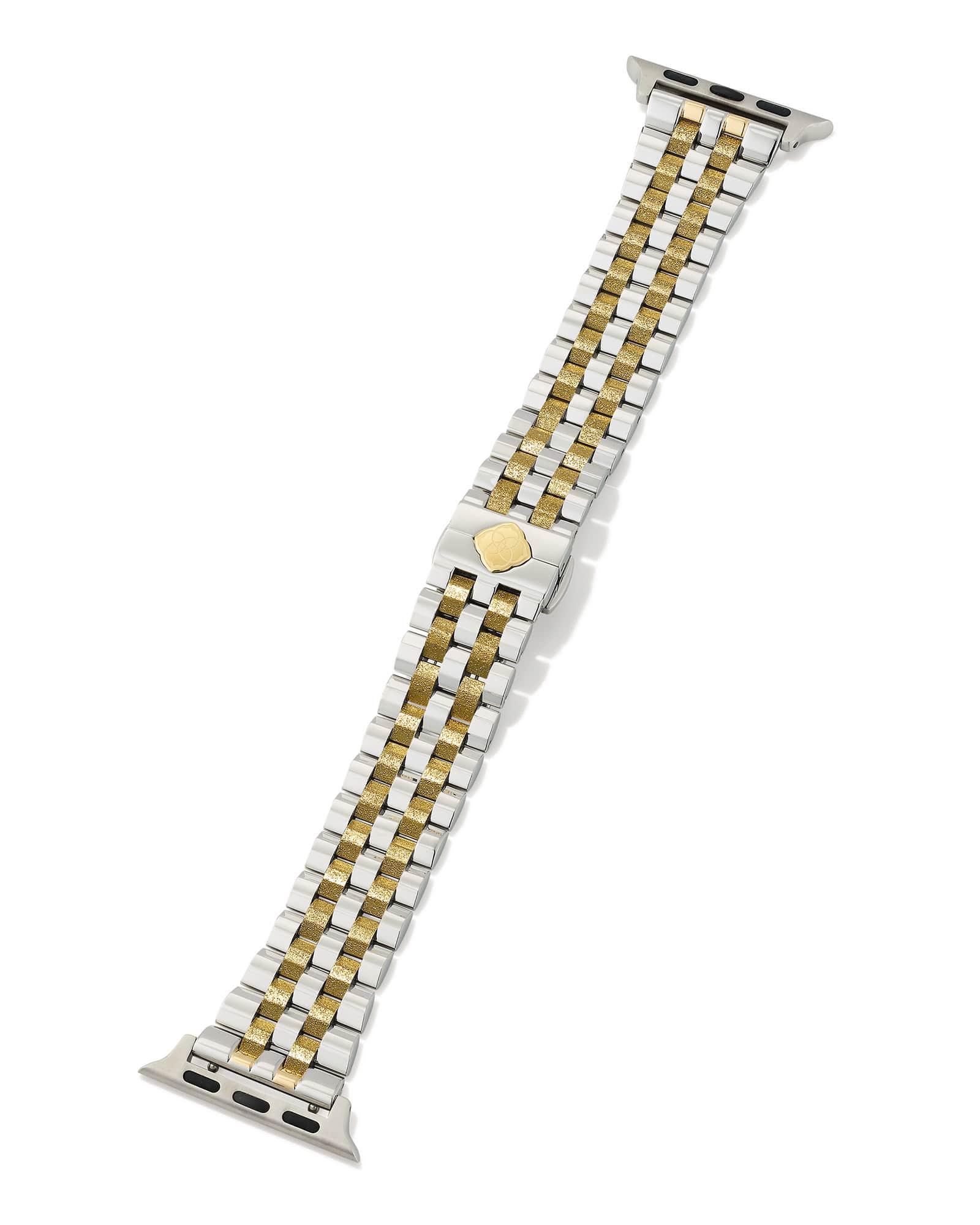 Alex Two Tone Stainless Steel 5 Link Watch Band in Sparkle Product Image