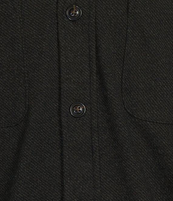 Roundtree & Yorke Long Sleeve Button Down Collar Solid Knit Button Front Shirt Product Image