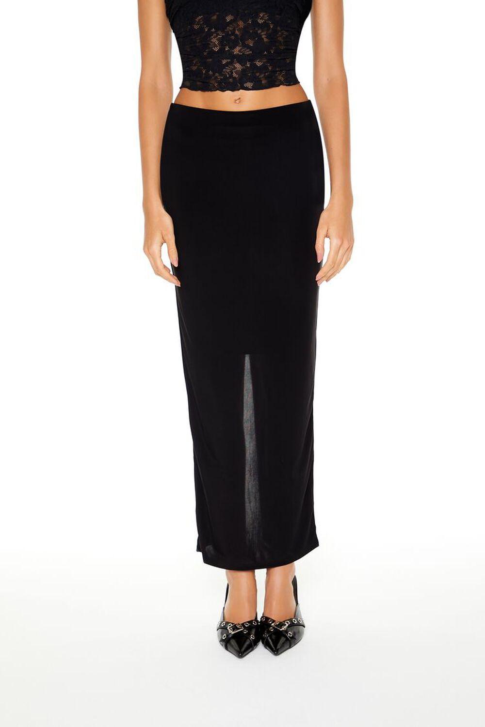 Fitted Split-Hem Maxi Skirt | Forever 21 Product Image