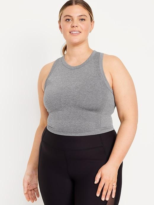 Fitted Seamless Crop Tank Top Product Image