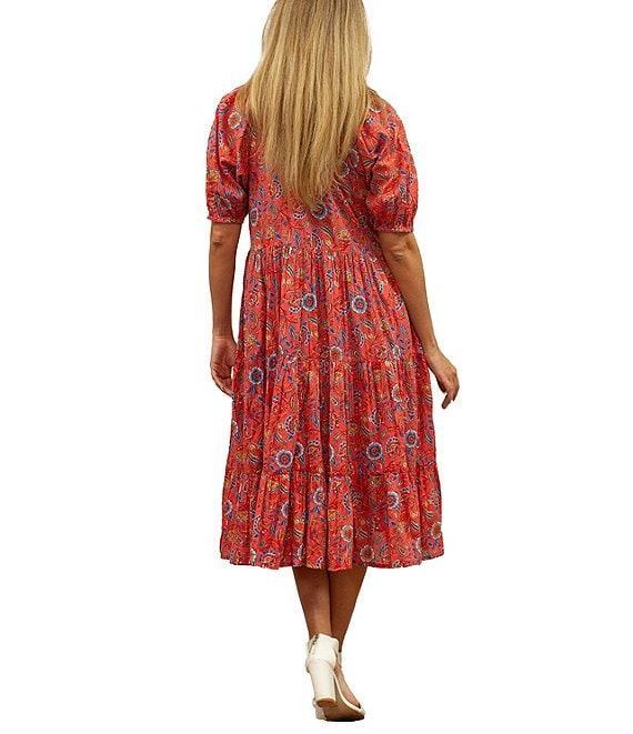 Karyn Seo Talin Floral Cotton Voile Midi Dress Product Image