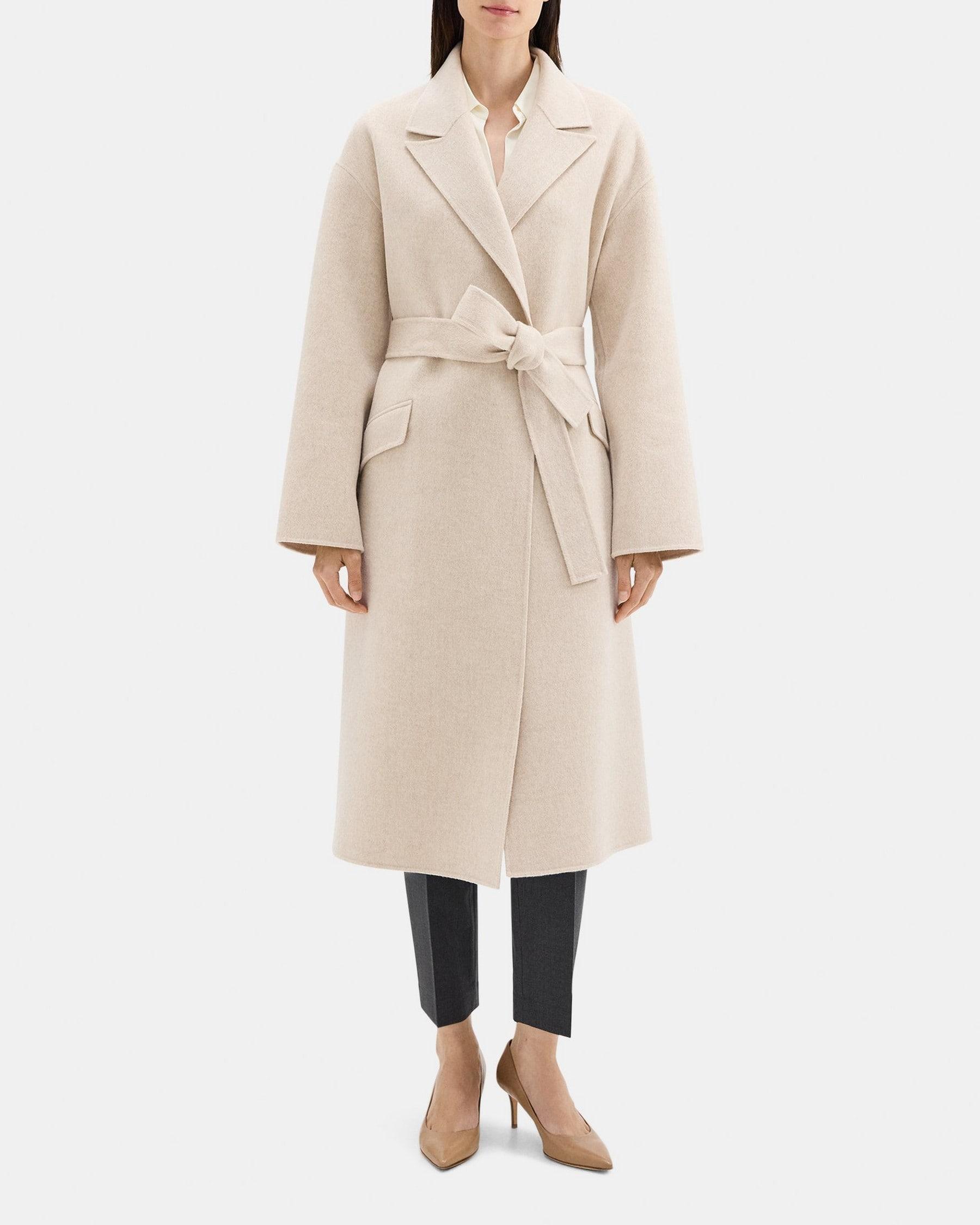 Robe Coat in Double-Face Wool-Cashmere Product Image