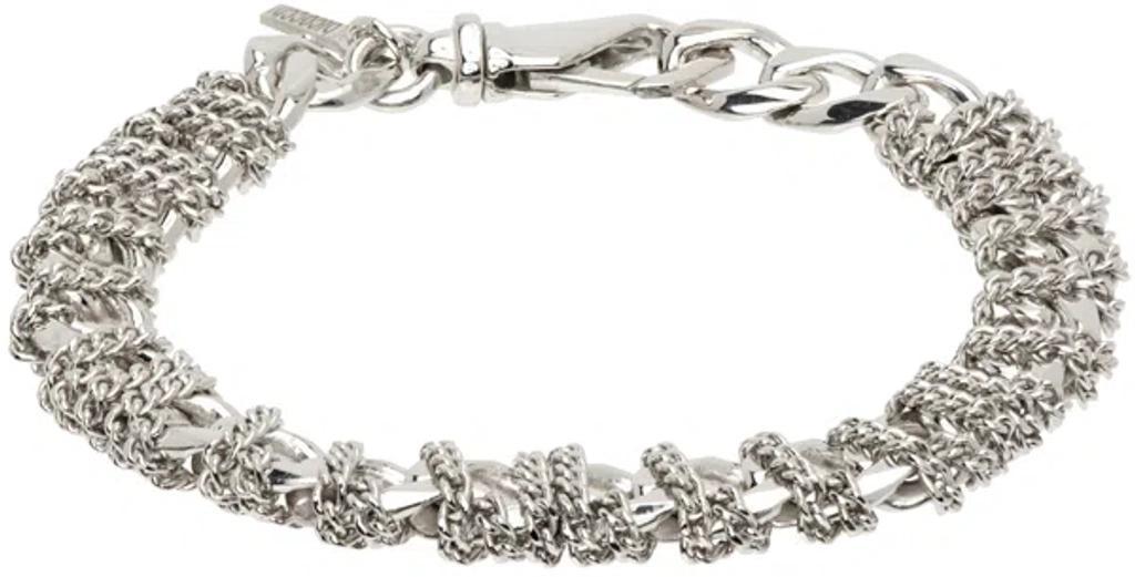 Silver Small Entwined Chain Bracelet Product Image